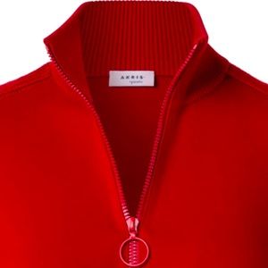 A-K-R-I-S Punto a red zip up bomber style 3/4 length coat